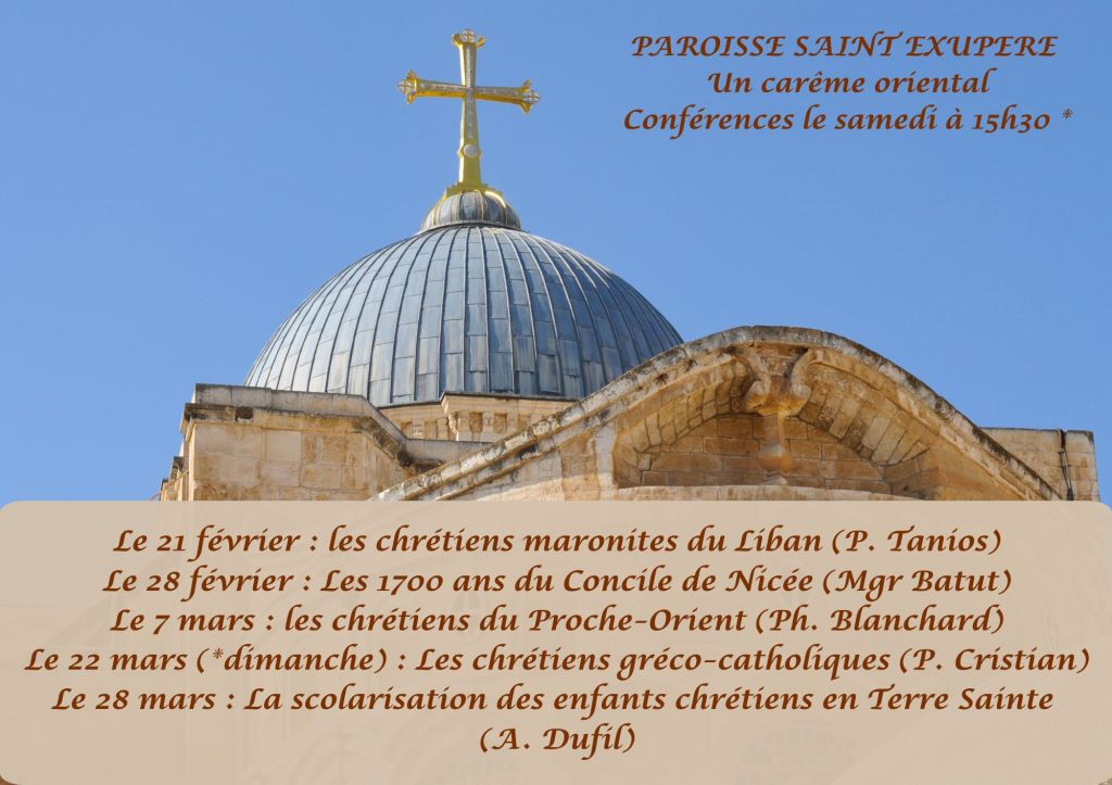 Un cycle de conférences de Carême pour vivre un "Carême oriental"